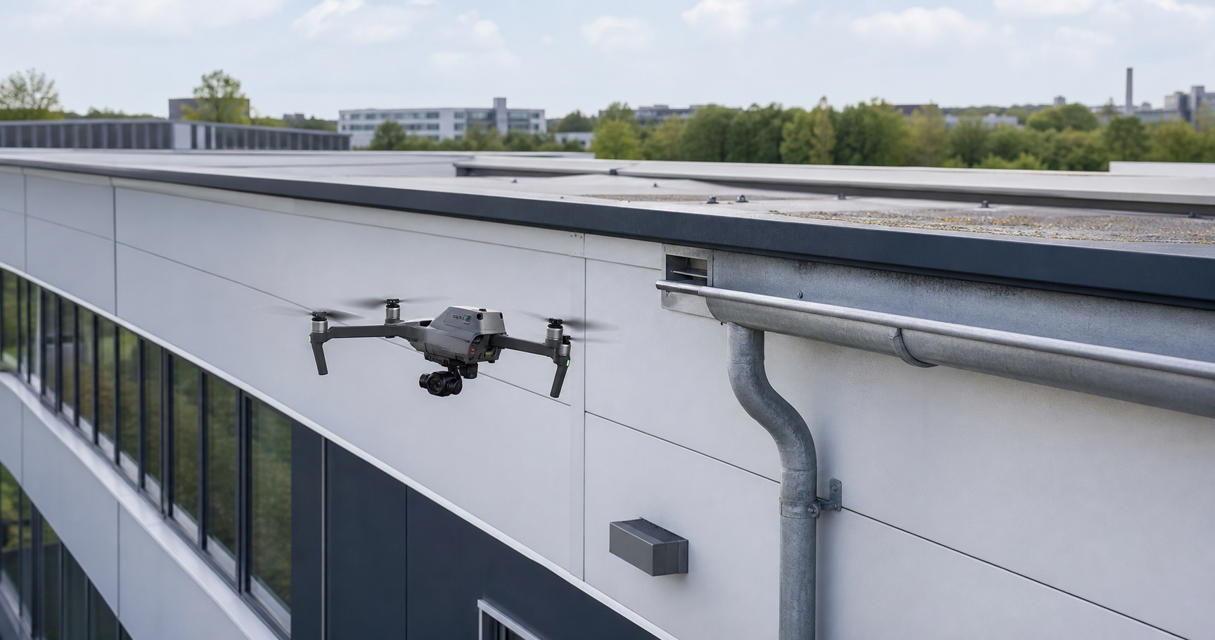 Inspekcja elewacji i budynku dronem
